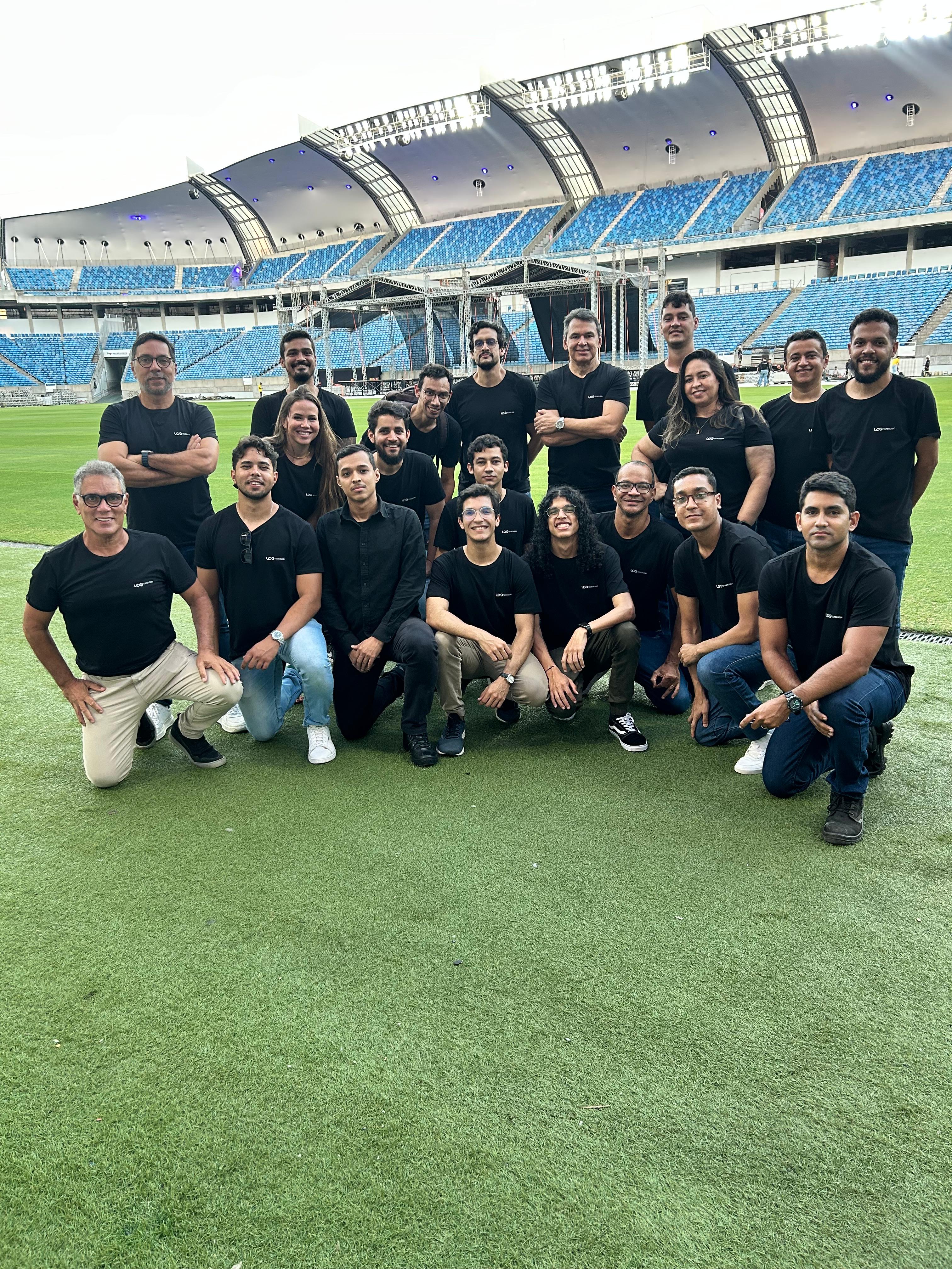 Equipe em confraternização